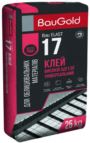 Клей для плитки BauGold Bau ELAST 17 еластичний (25 кг) 600*600